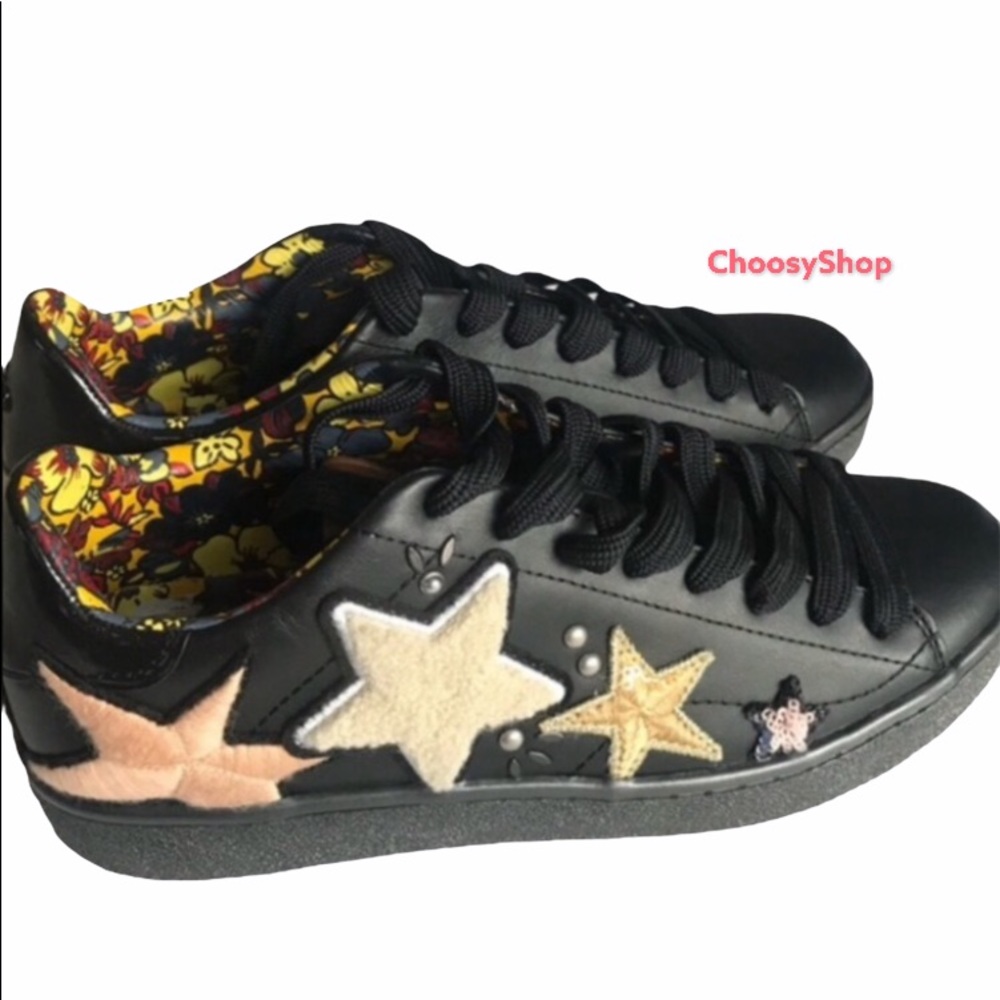 COACH Sneakers Star & Cloud Patches Black C…